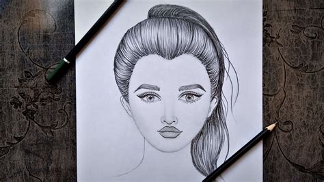 Wanna Learn to draw a girl with ponytail hairstyle Pencil sketch | Face ...