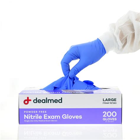 Dealmed Nitrile Medical Grade Exam Gloves | Disposable Gloves for Hospitals, Law Enforcement ...