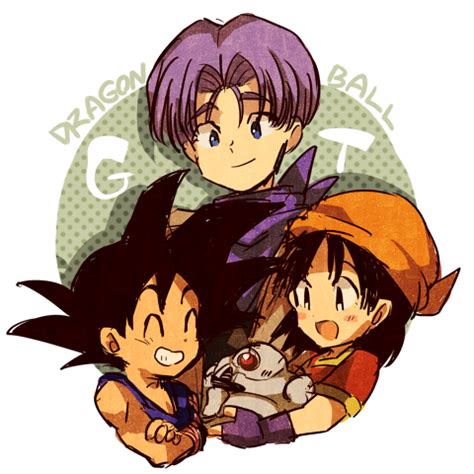 DBGT goku, pan and trunks | My Geek Cave | Dragon ball, Dragon ball gt, Dragon ball z