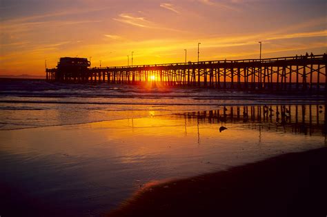 Newport Pier Sunset Photograph by Eric Foltz - Fine Art America