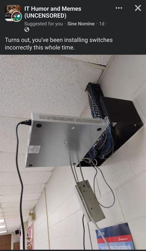 How to install a network switch : r/iiiiiiitttttttttttt