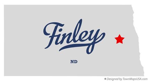 Map of Finley, ND, North Dakota