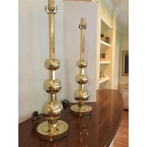 1960s Vintage Stiffel Brass Table Lamps - a Pair | Chairish