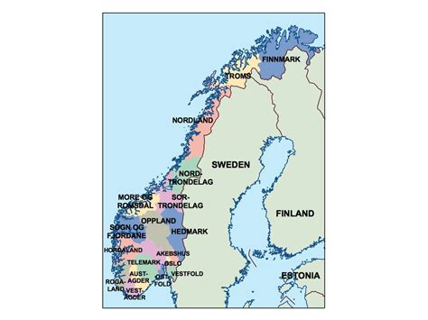 Norway Population map | Digital Maps. Netmaps UK Vector Eps & Wall Maps