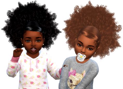 DOWNLOADS | xxblacksims | Sims 4 toddler, Toddler cc sims 4, Sims 4 curly hair