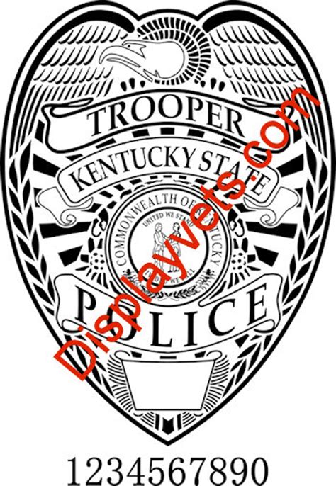 Kentucky State Police Badge vector DXF AI and SVG file | Etsy