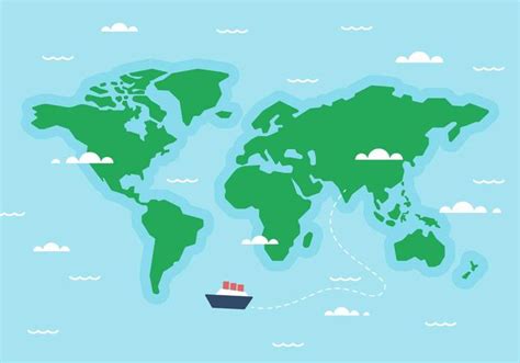 Free World Map Ship Vector 130316 Vector Art at Vecteezy