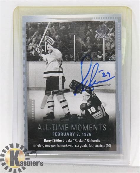 DARRYL SITTLER SIGNED TORONTO MAPLE LEAFS CARD