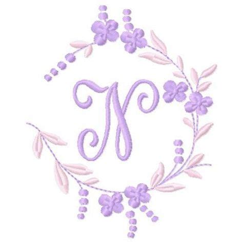 Gosia Embroidery Embroidery Design: Floral Monogram N 3.80 inches H x 3 ...