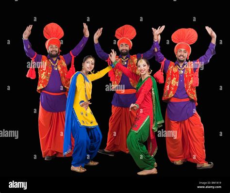 Bhangra the traditional folk dance from Punjab in North India Stock Photo - Alamy