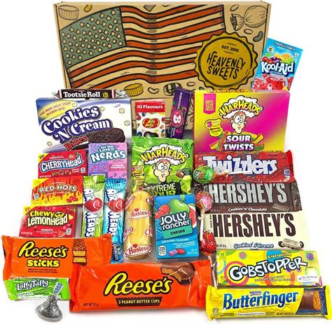 Heavenly Sweets American Candy and Chocolate Gift Box – Classic Retro ...