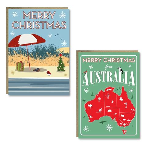 Christmas Australia cards (set of 8) | hardtofind. | Personalised christmas cards, Christmas ...