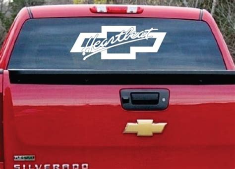 Chevy Bowtie Heartbeat Window Decal Sticker | Custom Made In the USA | Fast Shipping