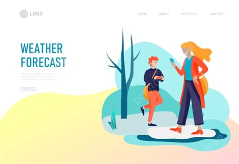 Landing Page Template For Weather Forecast Banner Template Download on ...