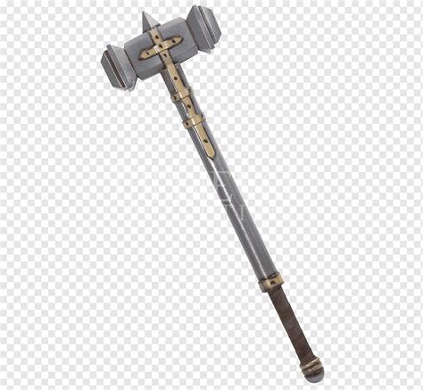 Middle Ages War hammer Weapon Splitting maul, viking skull, war, shield, middle Ages png | PNGWing