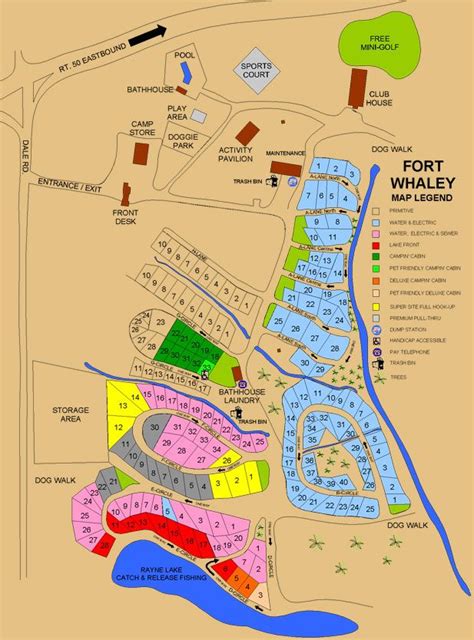 Fort Whaley, MD - Frontiertown-Campground Map | Campground, Ocean city ...