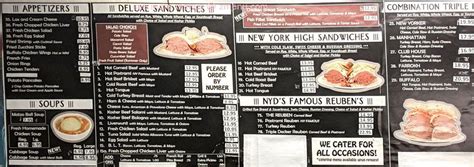 Menu at New York Deli restaurant, Torrance, Sepulveda Blvd #4335