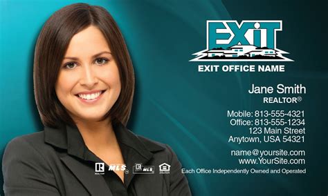 Exit Realty Business Card Design Ideas. Realtor Business Cards, Real Estate Business Cards, Exit ...