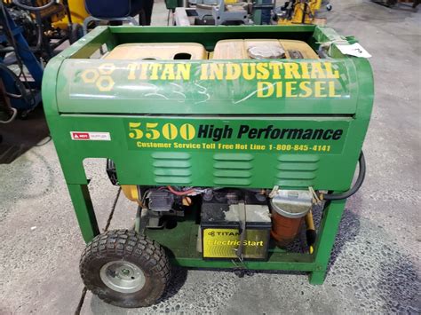 TITAN INDUSTRIAL DIESEL 5500 HIGH PERFORMANCE GENERATOR - Able Auctions