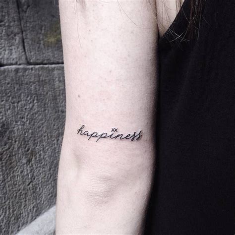 cutelittletattoos | Word tattoos, Happiness tattoo, Back tattoo