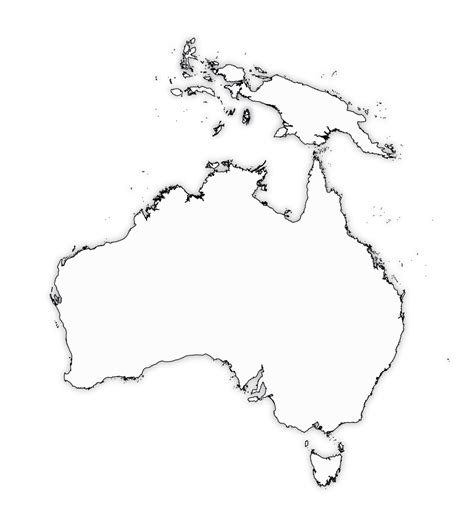 Blank Oceania Map