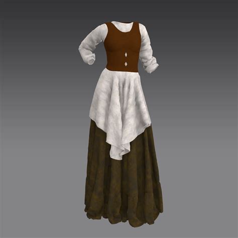 ArtStation - medieval commoner dress | Game Assets