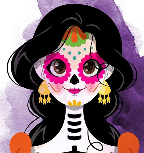 Día de muertos on Behance Halloween Crafts Preschool, Day Of The Dead Art, Sugar Skull Art ...