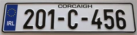 Irish Font on short 460mm white plate (Single) - Irish Number Plates - Ireland Number Plates ...