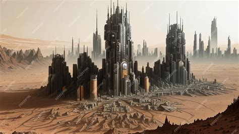 Premium AI Image | Futuristic city on planet Mars