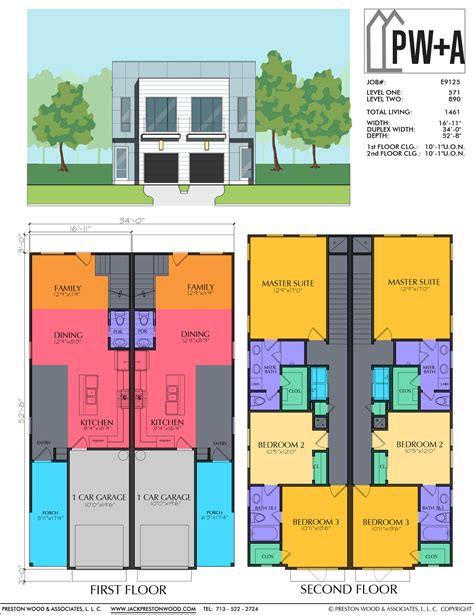 Two Story Duplex House Plans Duplex Plans Story Two Master Quotes ...