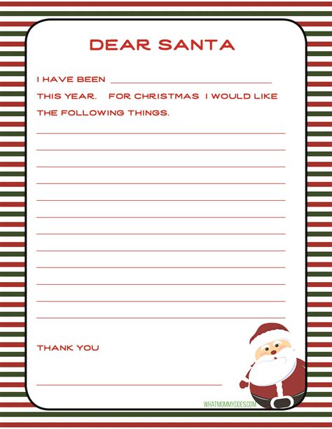 Free Printable Fill In Blank Letter From Santa Template