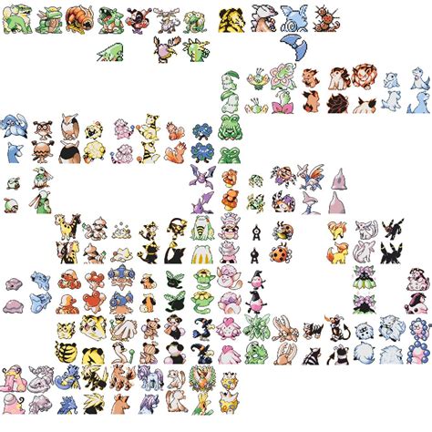 Still adding color to Beta-Gen 1 and 2 sprites, here’s the progress so far : r/pokemon