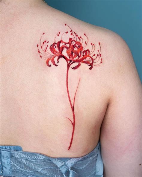 Oozy on Instagram: “Lily🩸 . #oozy #oozytattoo #redspiderlily” | Tattoos, Mini tattoos, Body art ...