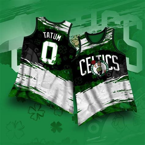 NEW 2022! CELTICS JAYSON TATUM #0 GREEN | NBA FINALS Jersey Customized ...