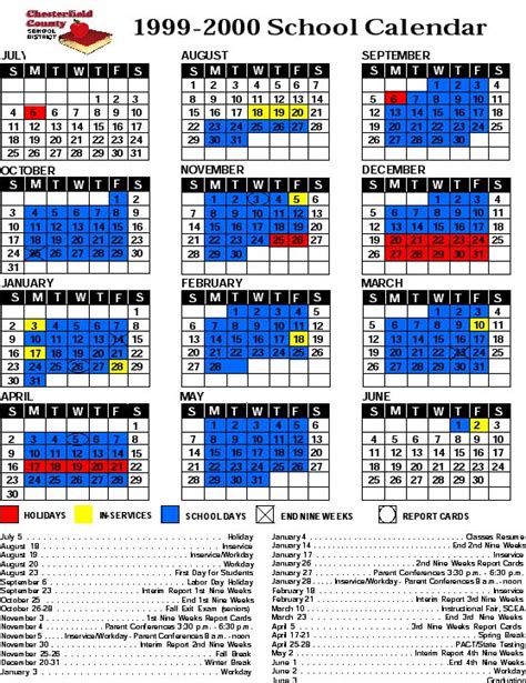 Chesterfield County School Calendar