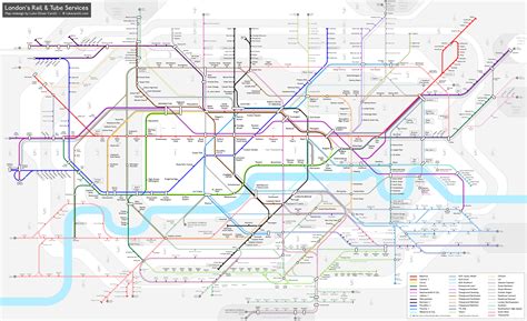 London Tube and Rail maps