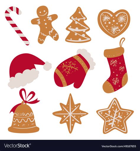 Christmas and new year decorations Royalty Free Vector Image