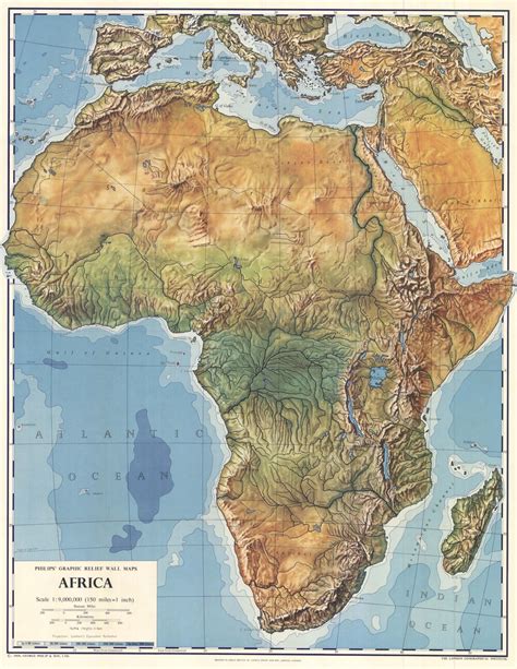 Mapa Físico de África - Tamaño completo | Gifex