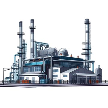 Factory Building With Pipelines, Industry, Factory, Building PNG Transparent Image and Clipart ...