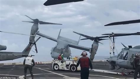 Disturbing new footage shows moment MV-22 Osprey helicopter crashed in ...