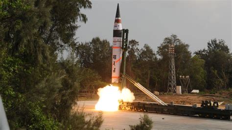 In pics: India successfully test-fires nuclear capable ICBM Agni-5