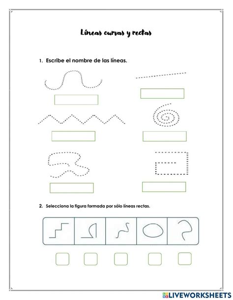 Lineas Curvas Y Rectas Interactive Worksheet Dibujos Con Lineas – NBKomputer