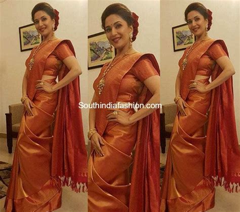 Madhuri Dixit in a traditional saree – South India Fashion