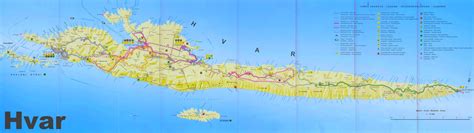 Large detailed tourist map of Hvar - Ontheworldmap.com