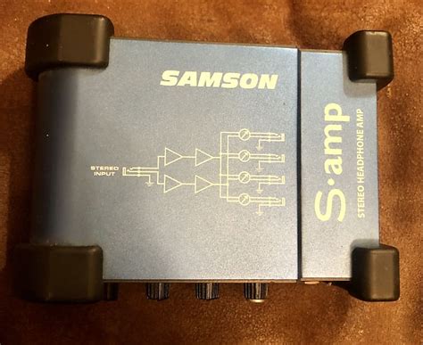 Samson S-AMP Stereo headphone amp Blue and black | Reverb