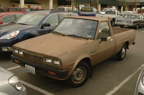 OLD PARKED CARS.: 1985 Dodge Ram D50 Custom Pickup.