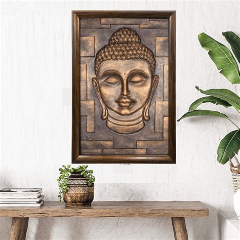 Golden Buddha decor for home | 3D Wall hanging - Artociti – artociti