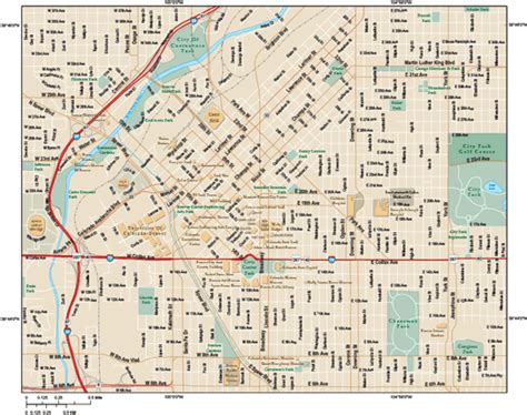 Denver Downtown Wall Map by Map Resources - MapSales