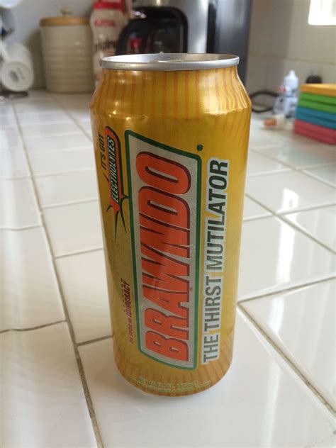 "Brawndo, The Thirst Mutilator" sports drink, from the 2005 movie, "Idiocracy." It has ...