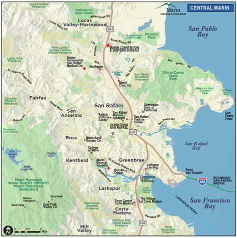 Marin County Map With Cities